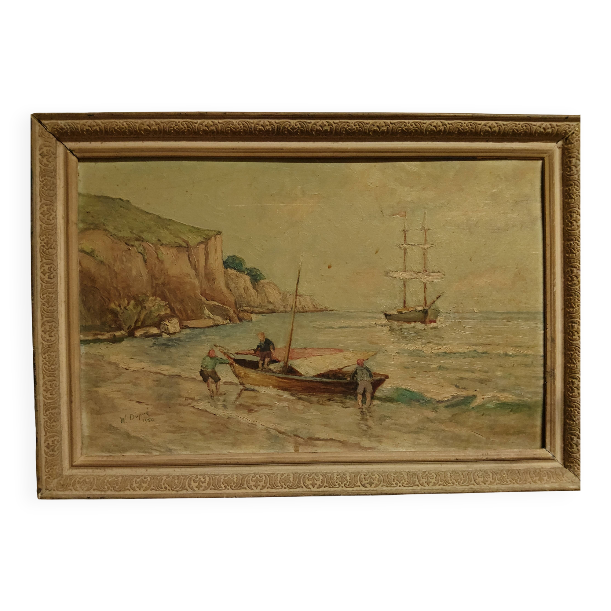 Maritime oil painting