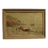 Maritime oil painting