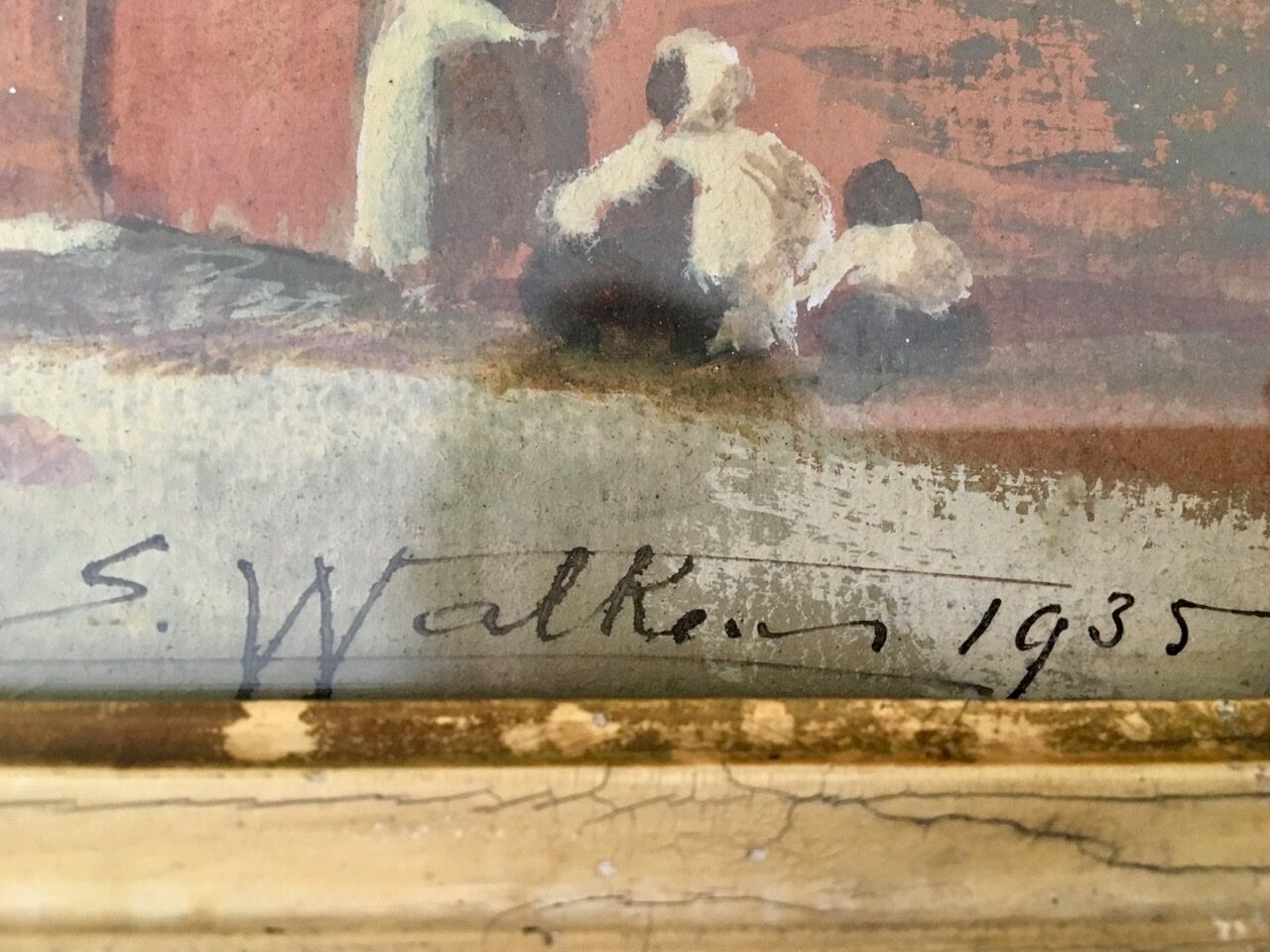 Ancient oriental landscape painting, signed' early 20th century