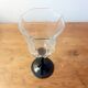 Set of 6 black stem wine glasses