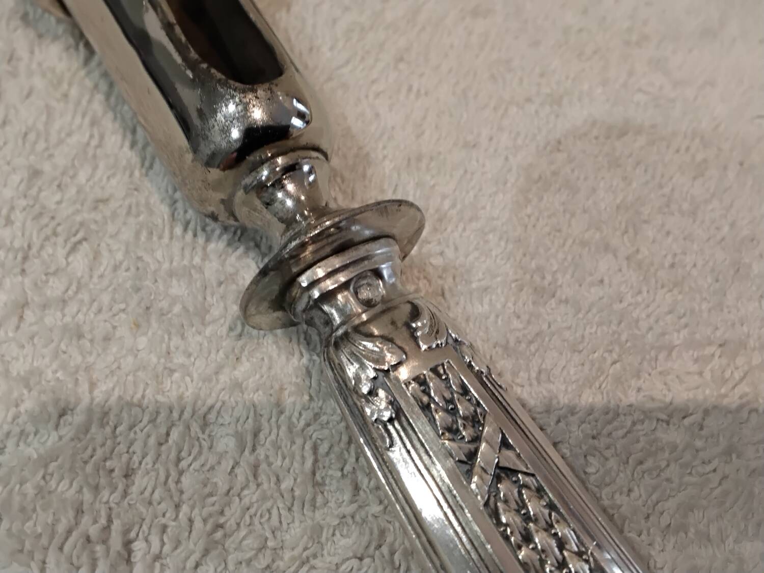 Some silver 950 Minerva style Louis XVI handles 19.8cm
