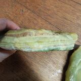 Set of brutalist style pocket trays in vintage onyx and alabaster.