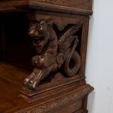 Narrow Oak Display Cabinet, Louis XIII style – Late 19th century