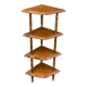 1970 dismantlable oak corner shelf with 4 levels