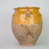 Yellow South-West confit pot, glazed terracotta