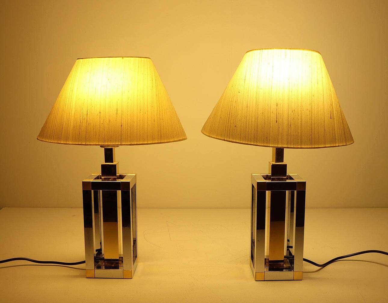 Stephane Davidts. Set of 2 table lamps by WKR, Hollywood Regency, Germany, 1980s.