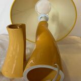 Ceramic table lamp and decorative pot 1980