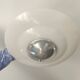 40s/50s pendant light in frosted glass and chrome