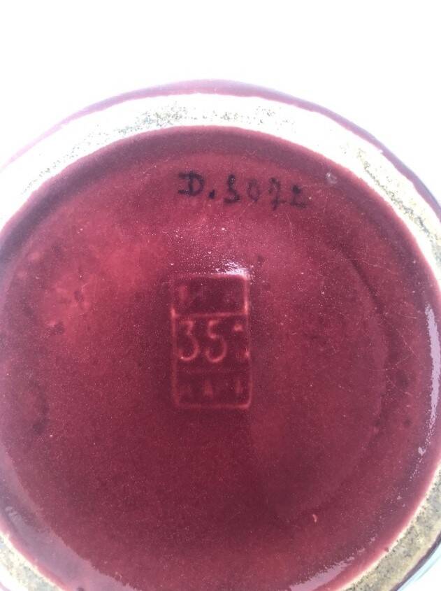 Bulbous ceramic vase by Ernest d'Hossche