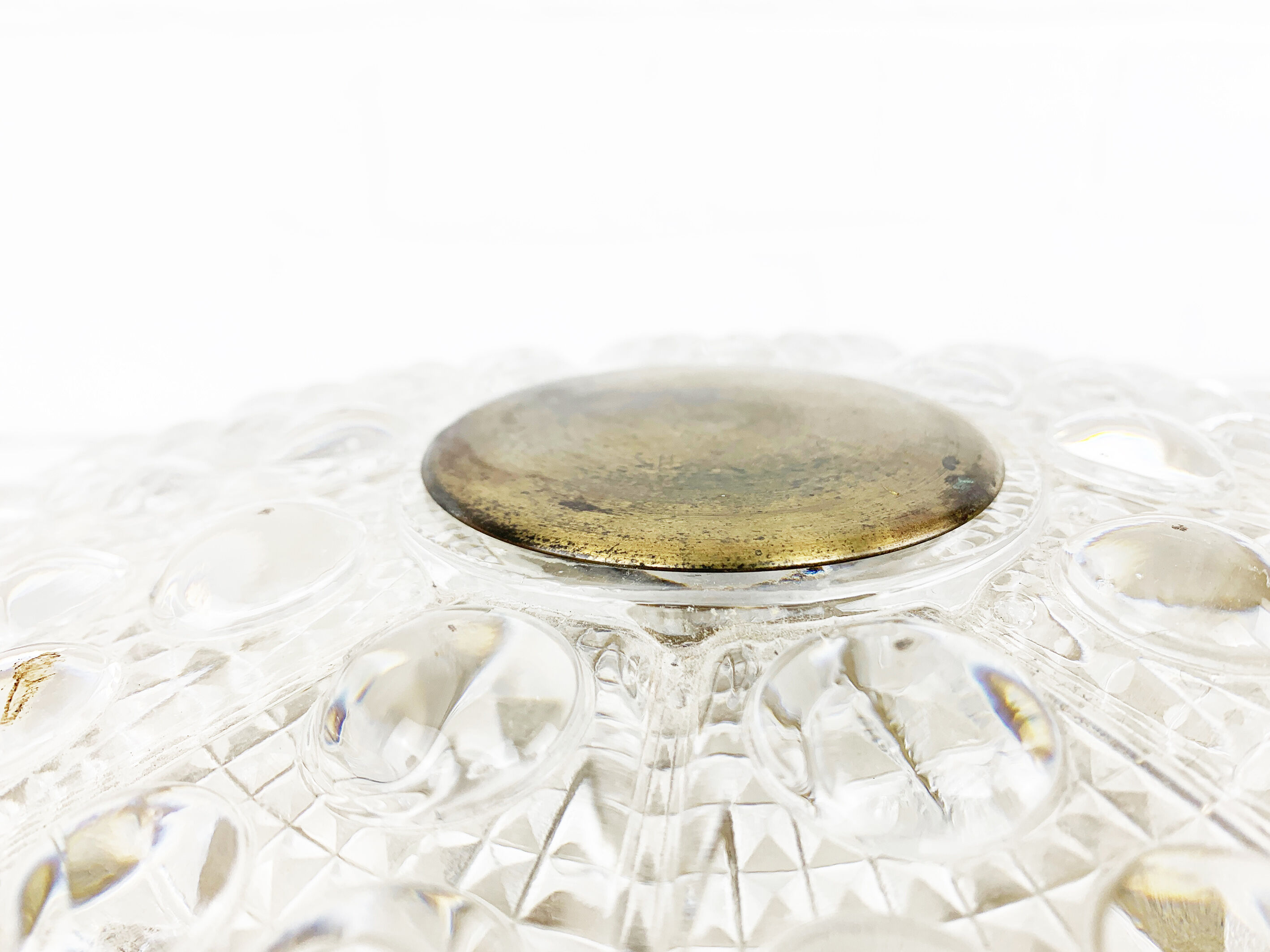 ceiling lamp by carl fagerlund for Lyfa, glass & brass, Denmark, 1960s