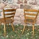 Pair of Scandinavian chairs or vintage wooden bistro