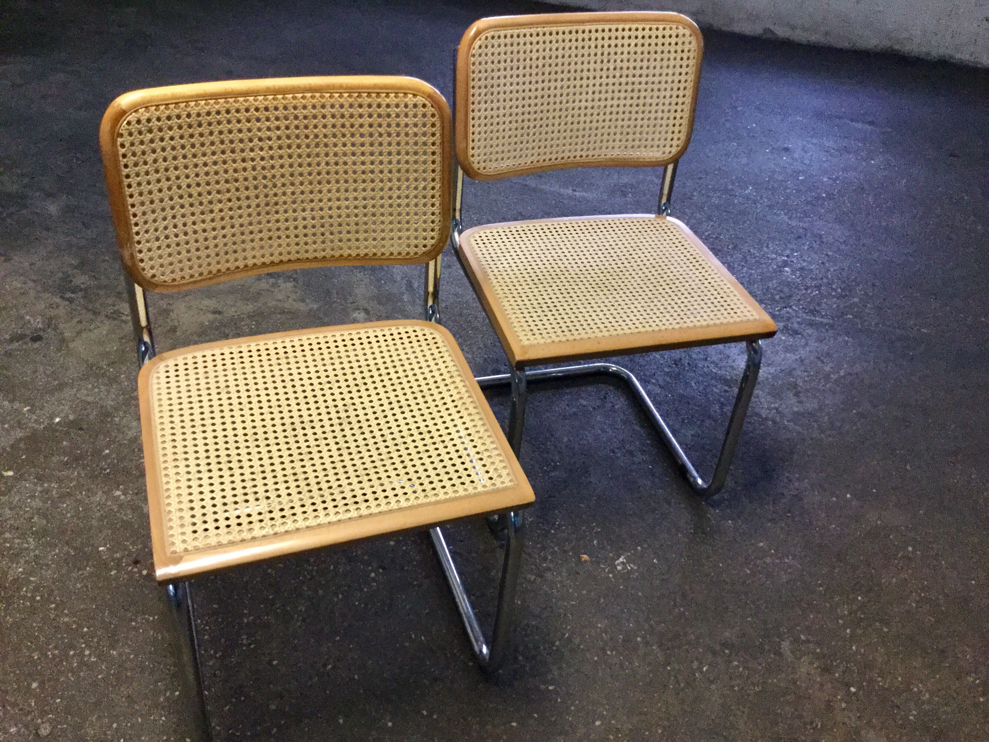 Set of four B32 chairs by Marcel Breuer