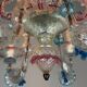 Venetian Rezzonico chandelier in multicoloured Venetian glass circa 1900