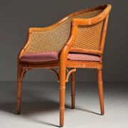 Ensemble de 4 chaises vintage en faux bambou