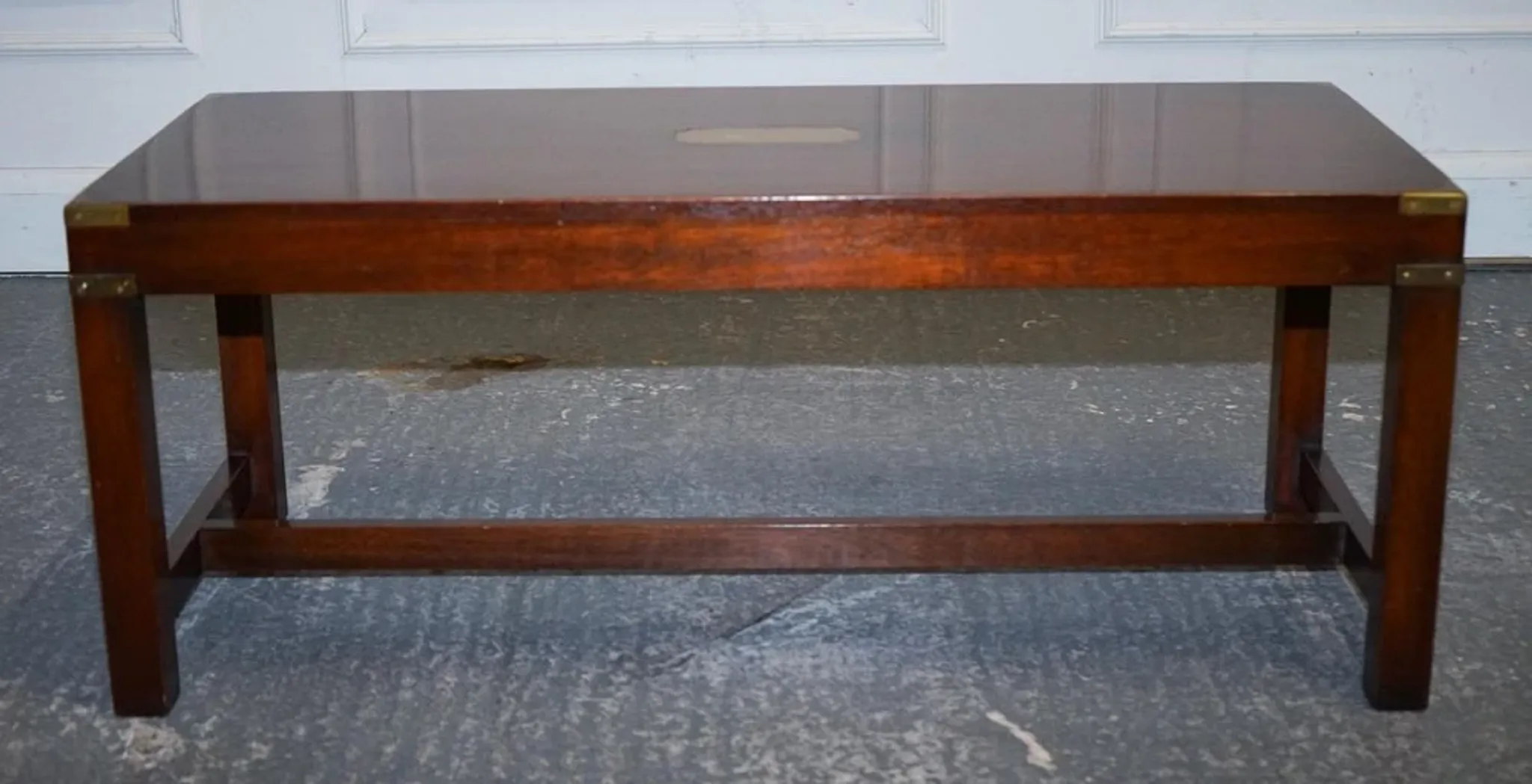 Vintage Military Campaign Coffee Table by REH Kennedy