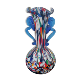 Ancient Murano vase in aventurine and murrina polychrome Italy circa 1940