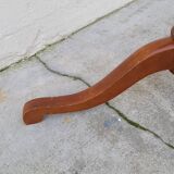 Psyche barber mirror with tripod base in cherry wood with system