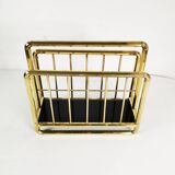 Art Deco brass newspaper rack, 1950s Germany