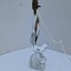 Lamp Base Swan Neck Signed Daum