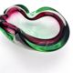 Flavio Poli Seguso Sommerso Green Magenta Ashtray 17.5cm 962g