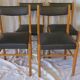 Suite de 4 chaises scandinaves simili cuir noir