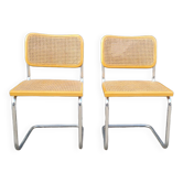 Pair of chairs cesca B32 by Marcel breuer
