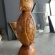 Wooden bird sculpture