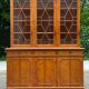 Large English solid wood library from the 19th century, 162cm.