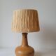 Wooden and raffia lamp
