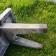 Old garden furniture in vintage stone