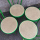 Lot de quatre chaises bistrot en métal laqué vert