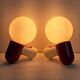 Pair of Allibert 70s space age plastic wall lamps