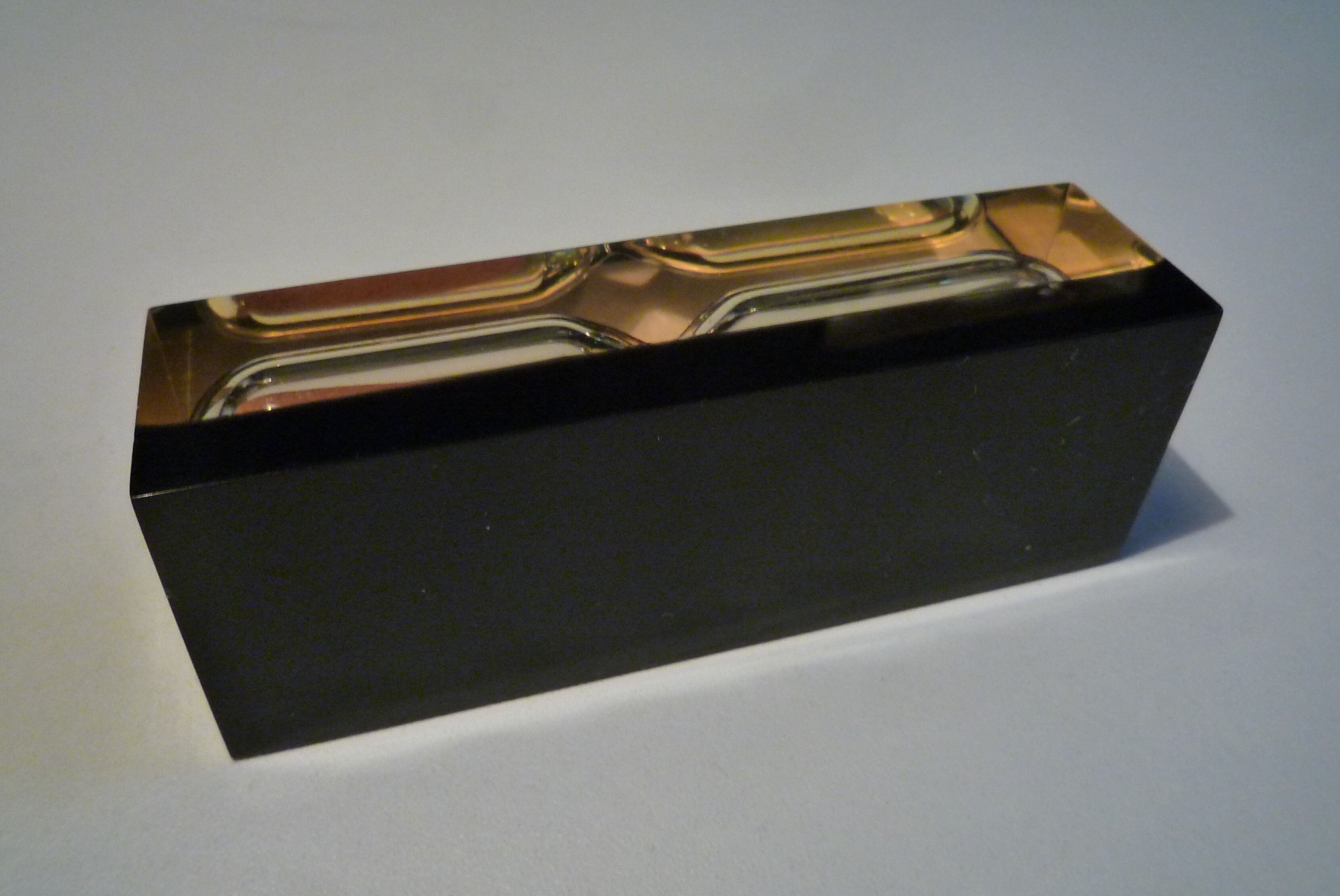 Resin hourglass with inclusion 1970s