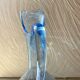 Pichet en verre soufflé bleu 30 cm