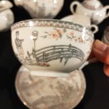 Japanese geisha lithophane tea set