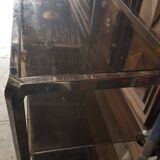 Large shelf chrome and smoked glass 1970