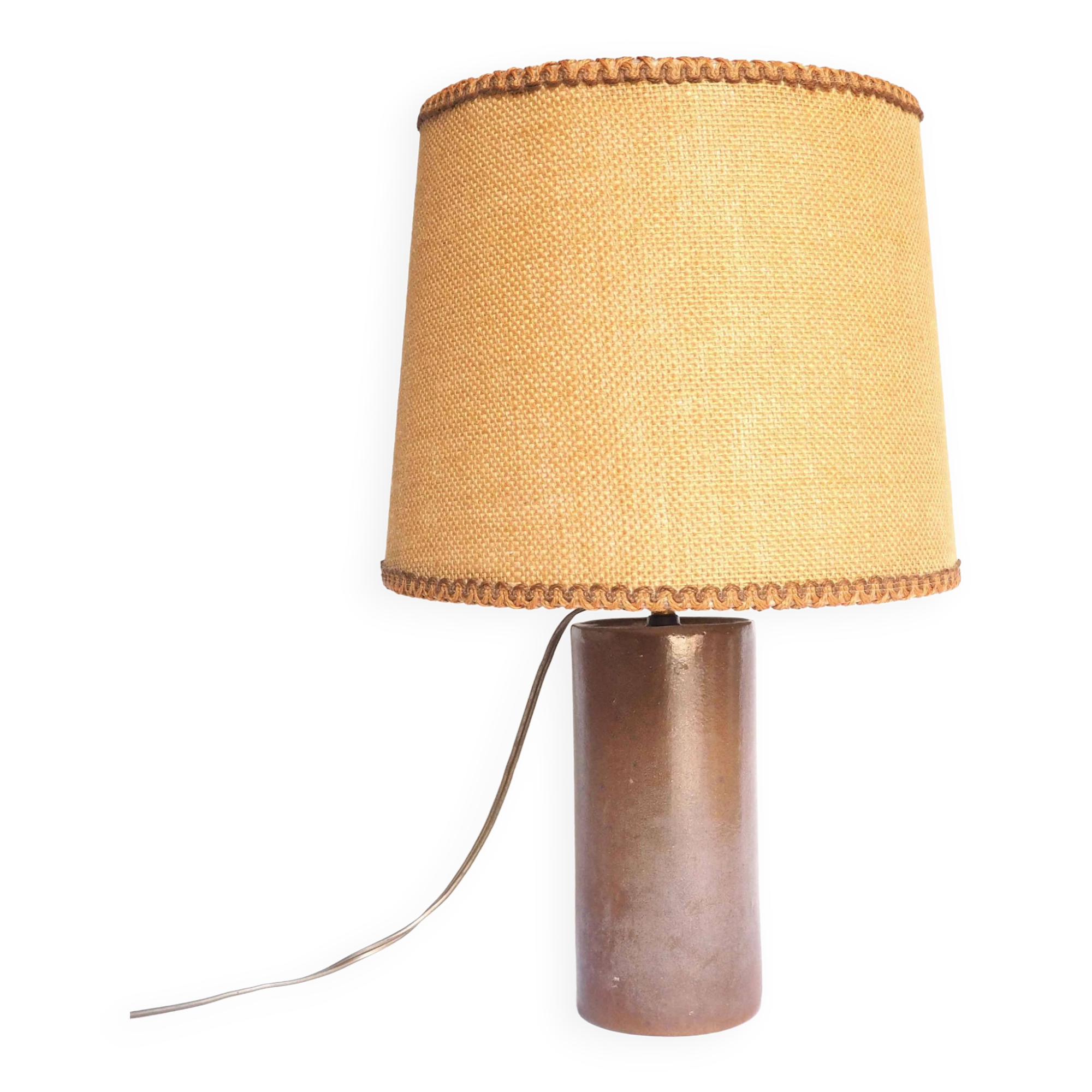 Lampe céramique tube grès