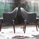Eero Saarinen Knoll armchair upholstered in grey wool from the middle of the century