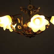 Suspension florale vintage de W. Müller-München des années 1980.