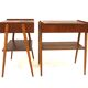 Set of 2 teak bedside tables, Carlström, Sweden, 1960.