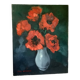 Grand tableau bouquet de fleurs huile sur toile signée