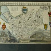 Old English engraving County Cheshire