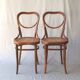 Chaises Thonet n°28 de 1900 cannées " cœur"