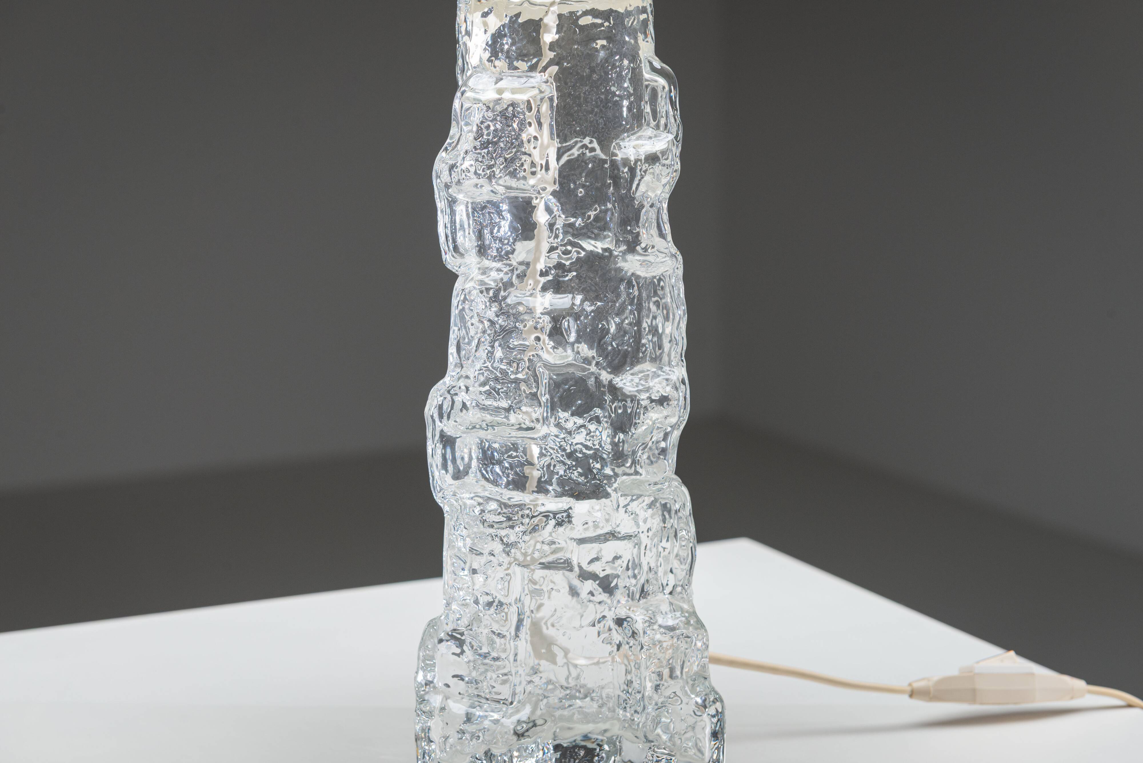Reijmyre Glasbruk glass table lamp Sweden