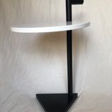 80s side table, black & white geometric shapes