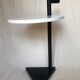 80s side table, black & white geometric shapes