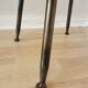 Vintage Handmade Metal Bar Chair: Adjustable Height Leather Swivel Seat