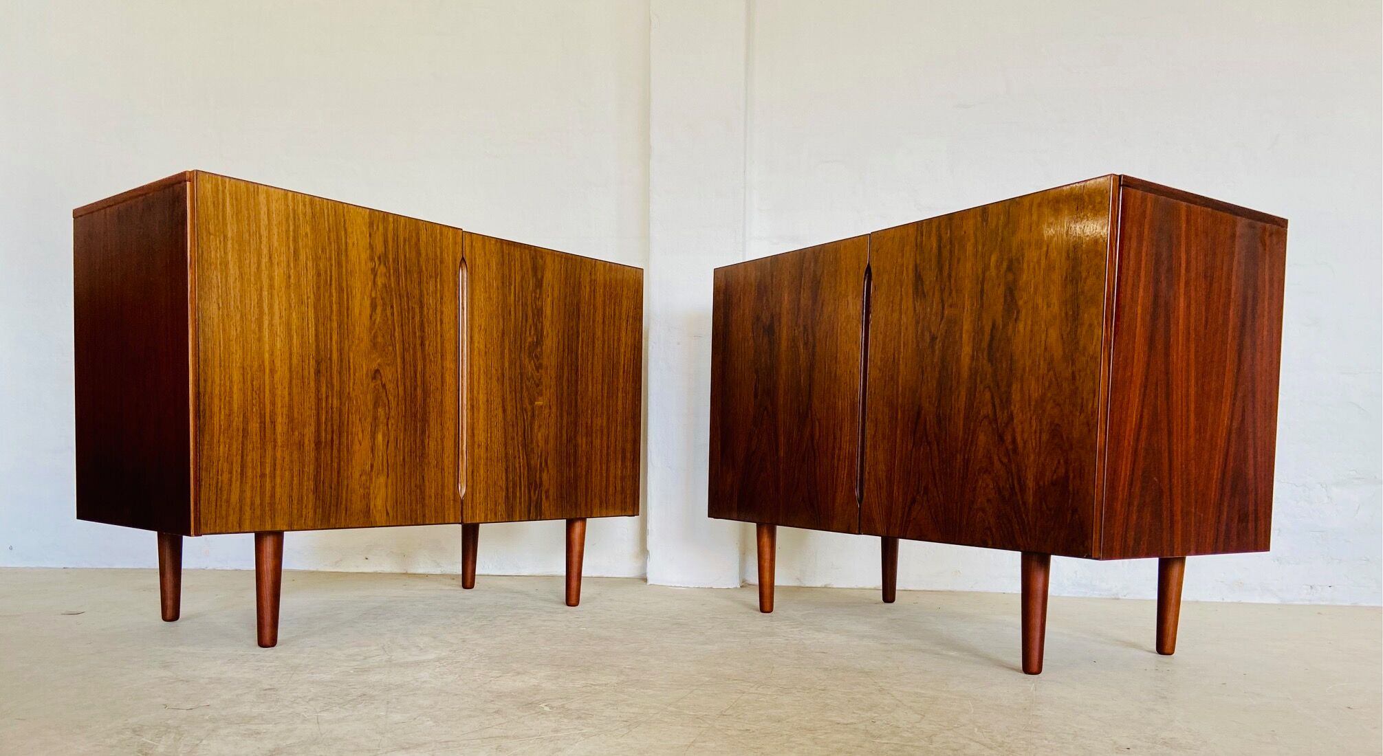 Vintage Danish mid-century matching rosewood sideboards 1960s