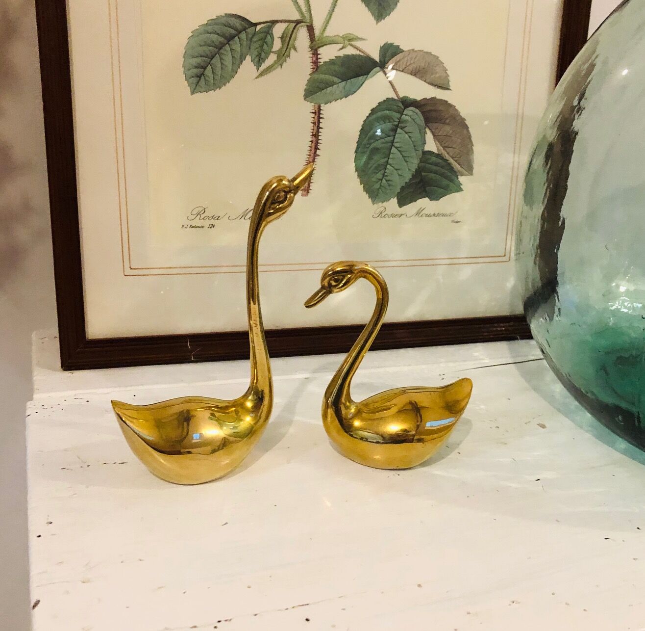 Brass swans