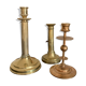 Set 3 vintage brass candlesticks